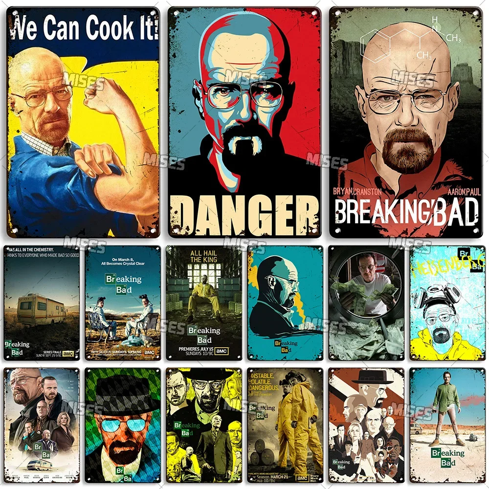 Home Bar Set - Breaking Bad Classic TV Metal Plate