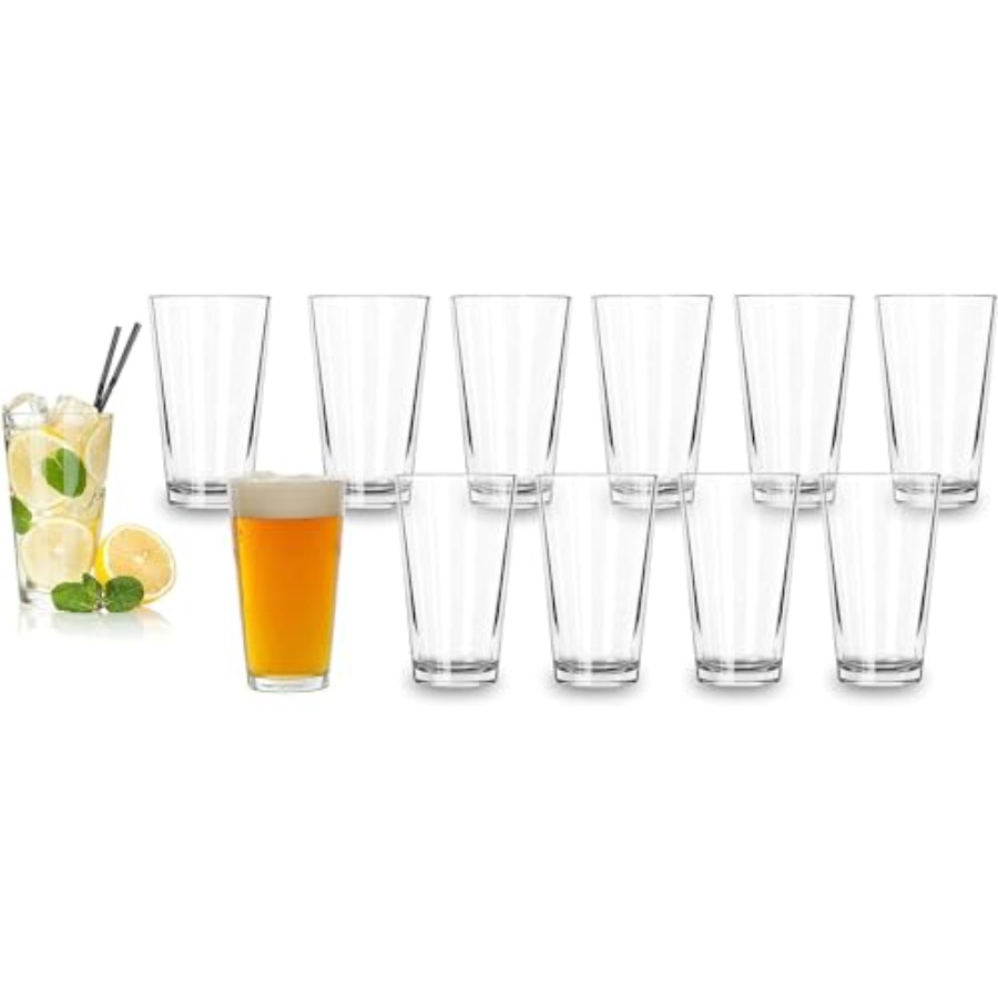Highball Glass Set - Bulk Classic Premium Beer Pint Glasses
