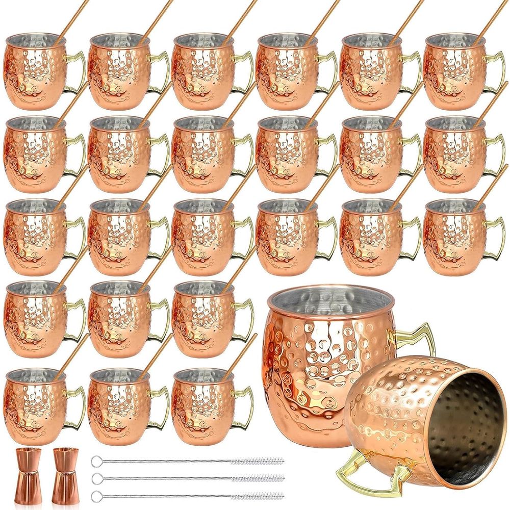 Mule Copper Mug - Moscow Mule Copper Mugs- Set o