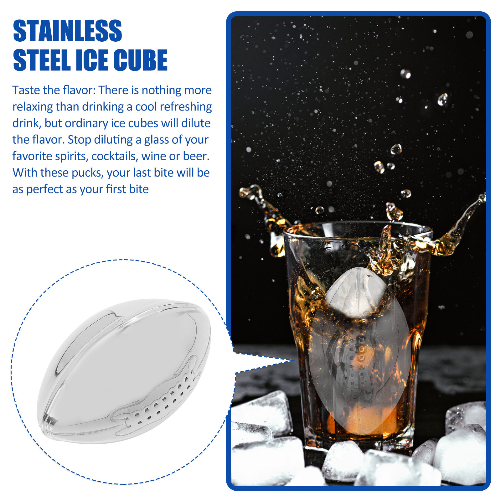 Stainless Steel Ice Cube Set R - Home Bar Set reseña y precio