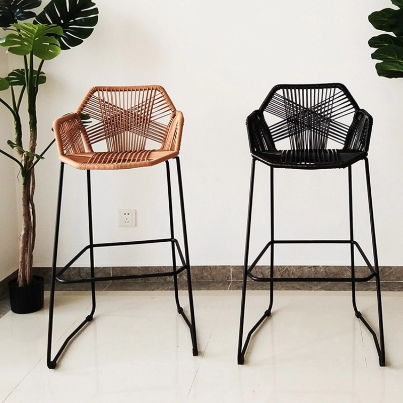 Scandinavian Rattan Bar Stool  - Home Bar Seating reseña y precio
