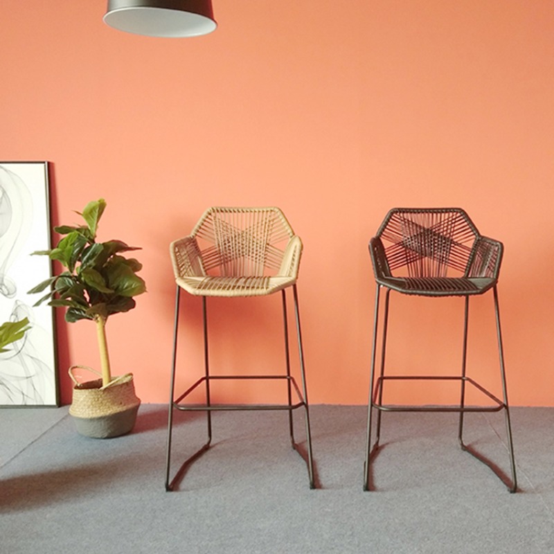 Scandinavian Rattan Bar Stool  - Home Bar Seating reseña y precio