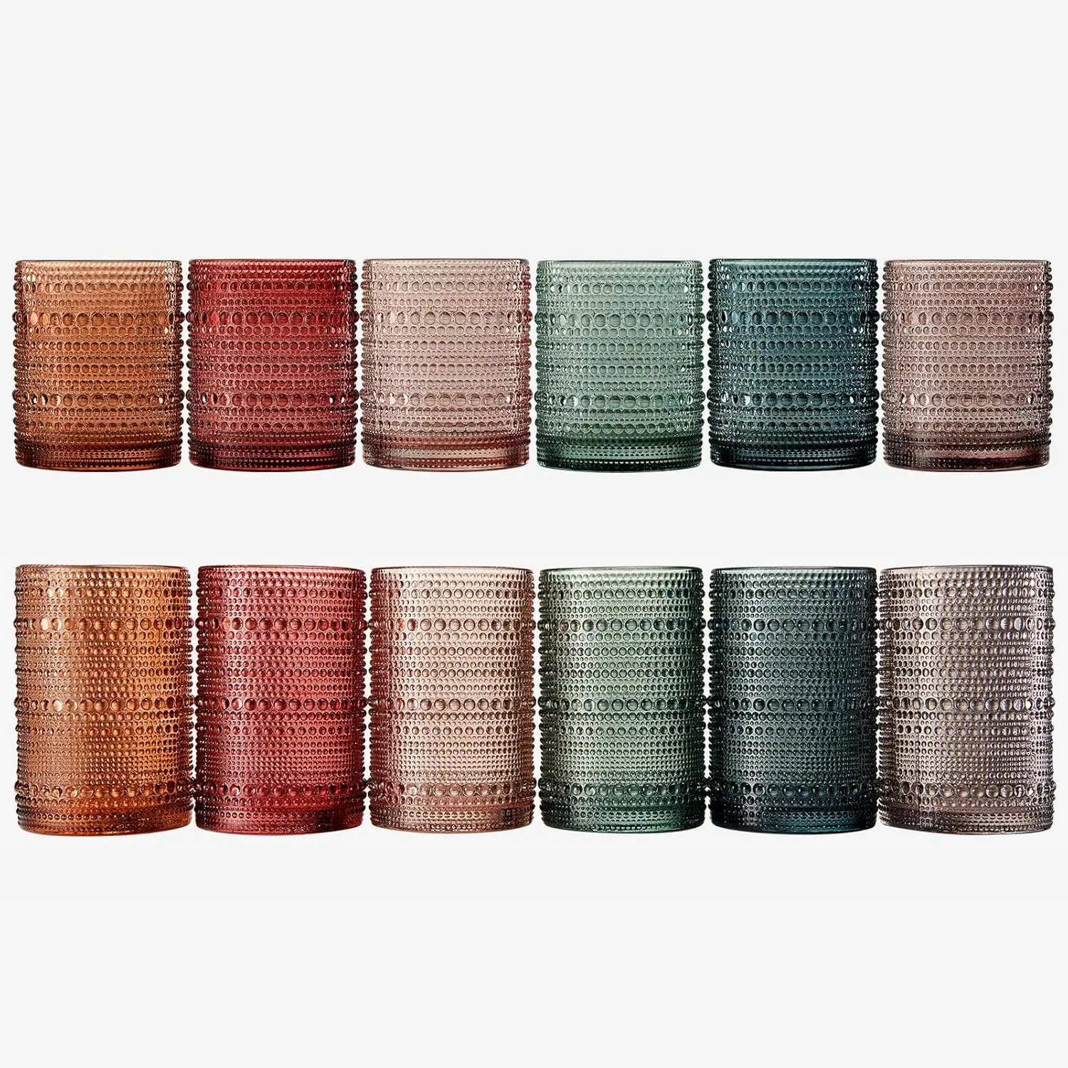 Hobnail Beaded Highball Drinki - Highball Glass Set reseña y precio