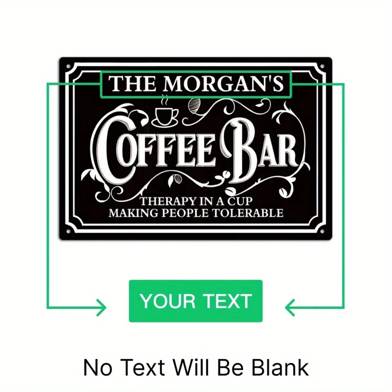 1PC Custom Text The Morgan's C - Home Bar And Kitchen reseña y precio