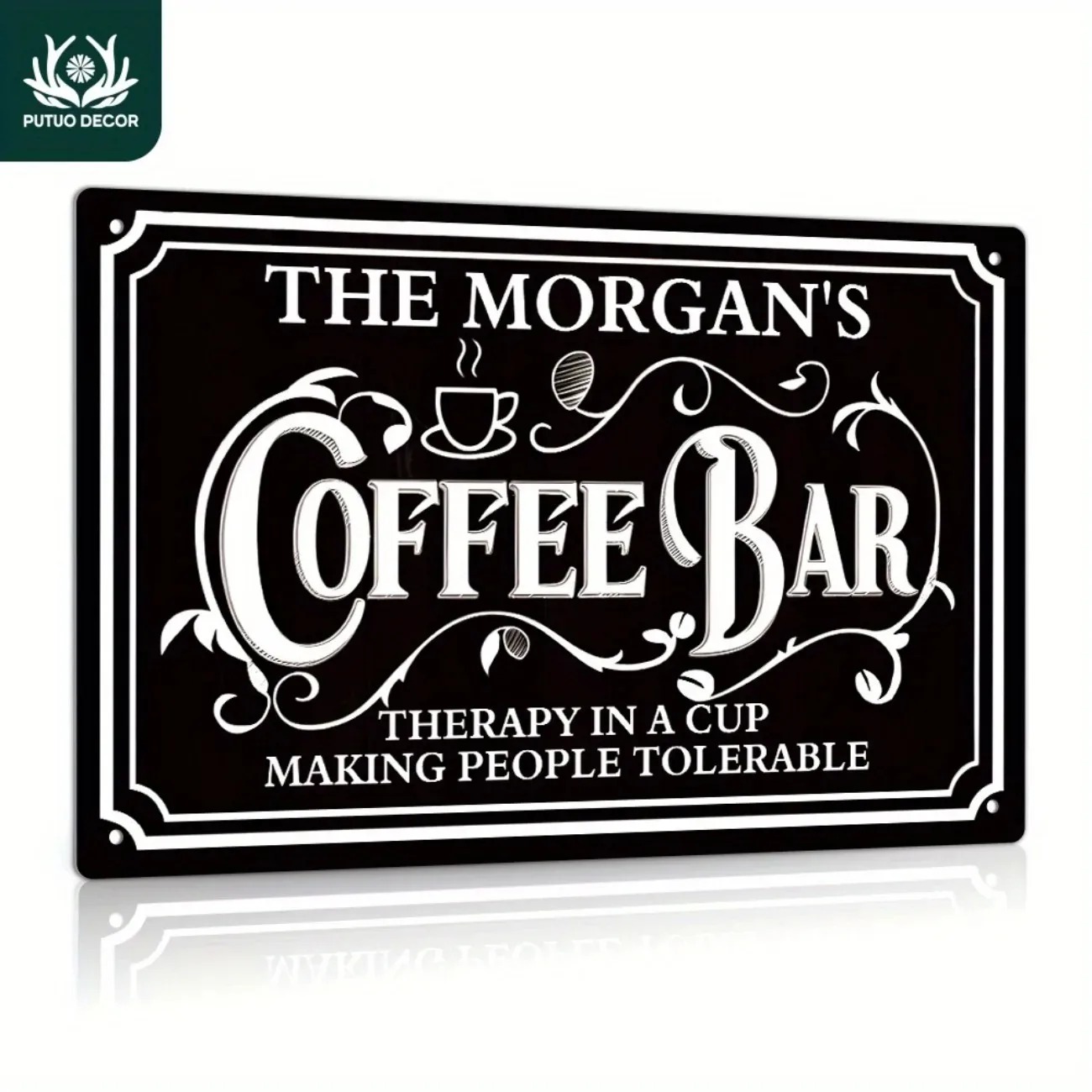 1PC Custom Text The Morgan's C - Home Bar And Kitchen reseña y precio
