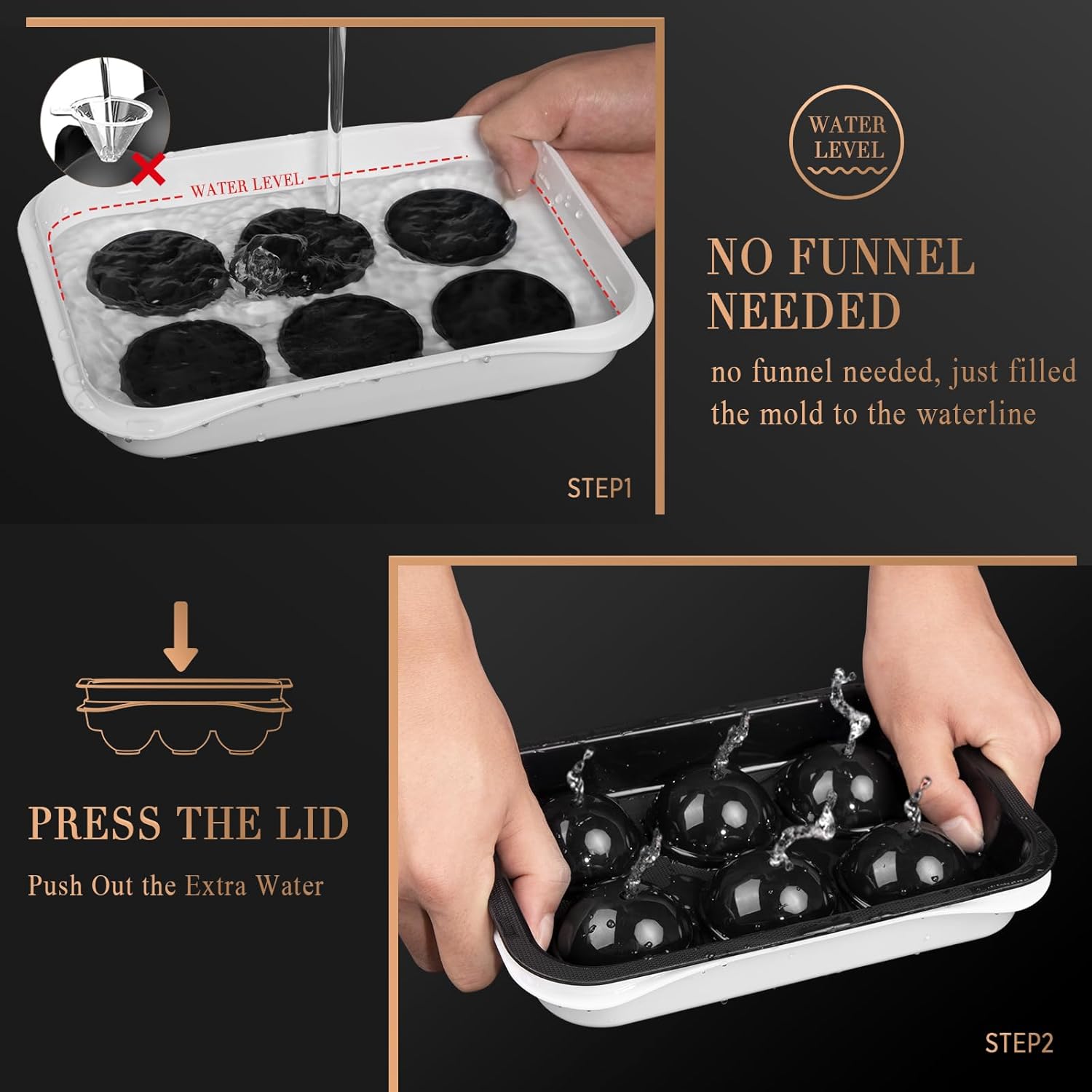 2.2 Inch Round Ice Cube Mold w - Ice Mold Sphere reseña y precio