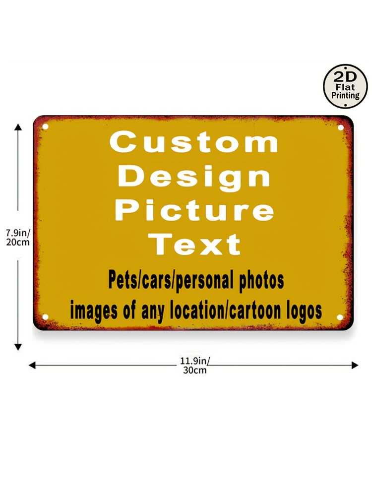 1PC Custom Photo Text 2D Iron  - Home Bar Signs reseña y precio