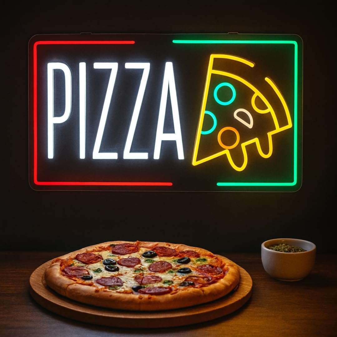 Pizza Neon Sign Business USB L - Home Bar Signs reseña y precio