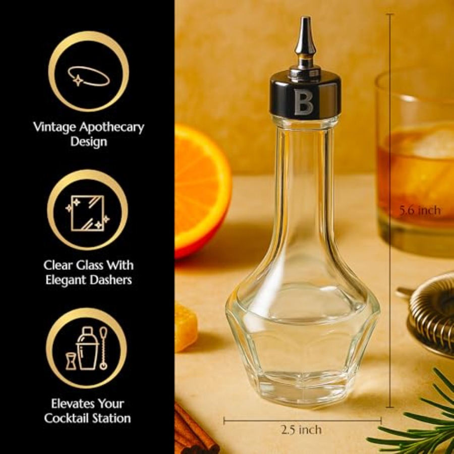 Bitters Bottle 90ml Glass Dash - Bitters Bottle Set reseña y precio