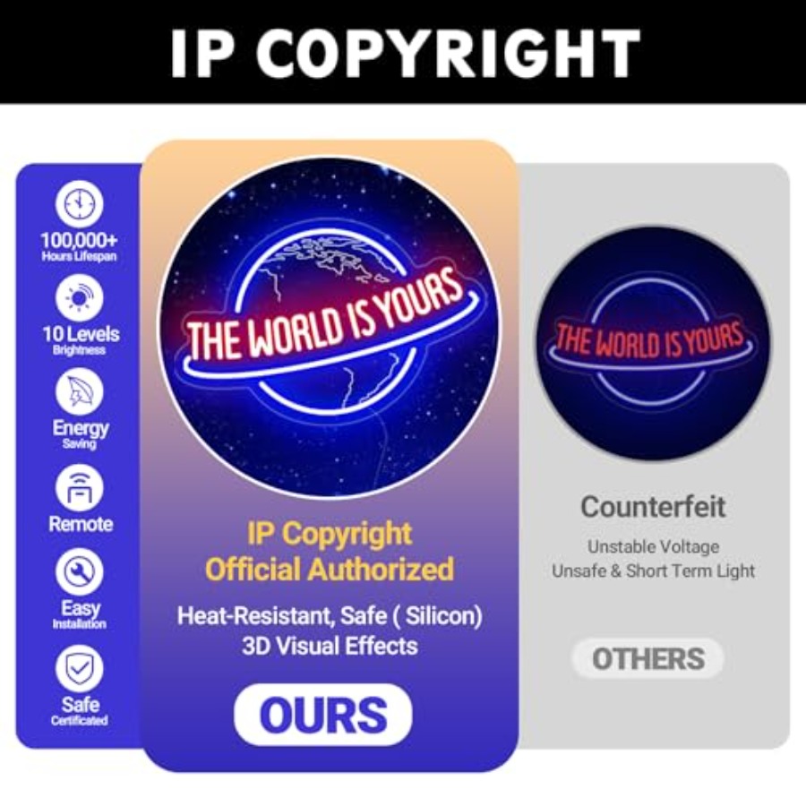 The World Is Yours Neon Sign,  - Home Bar Signs reseña y precio