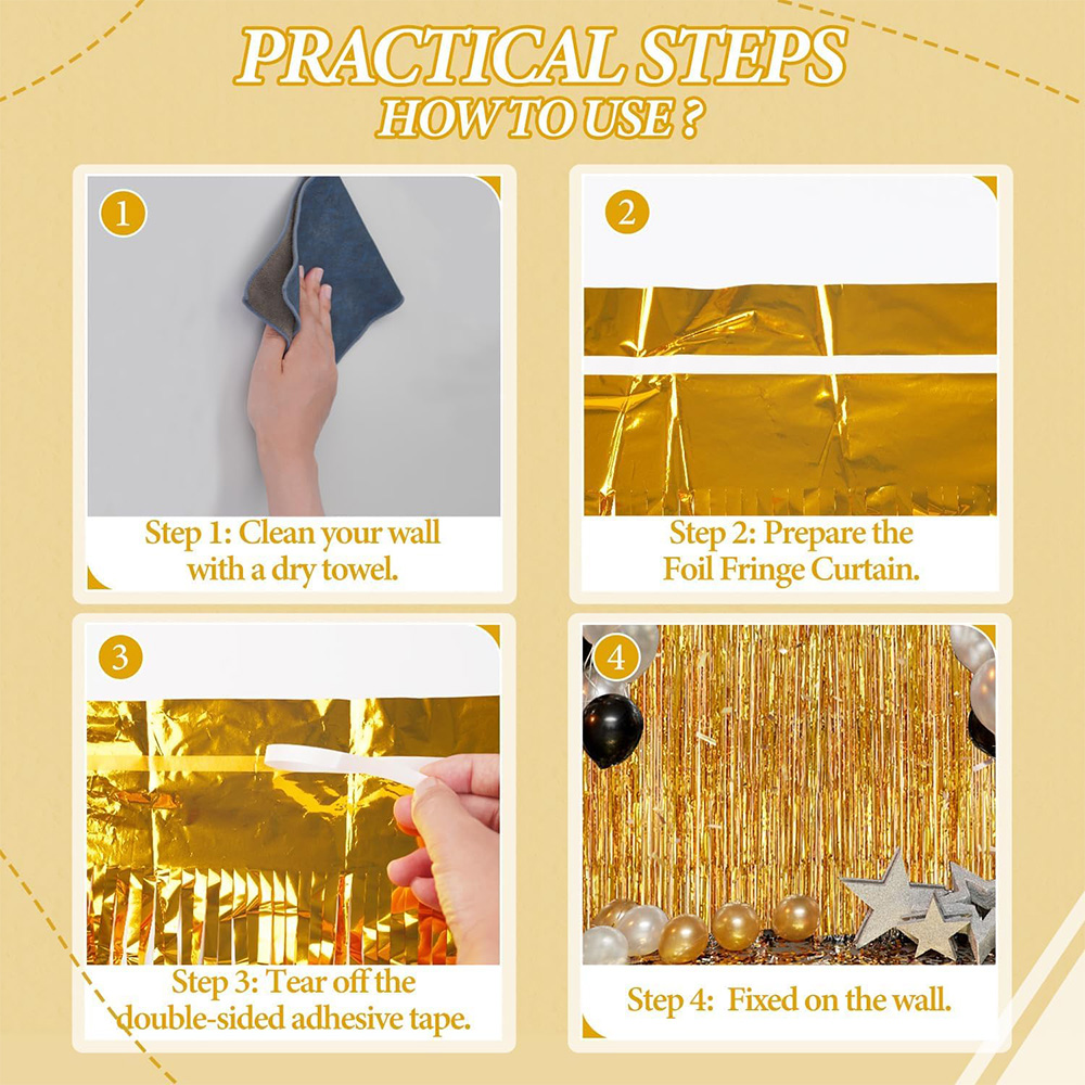 2Pack Gold Metallic Foil Tinse - Home Bargains reseña y precio