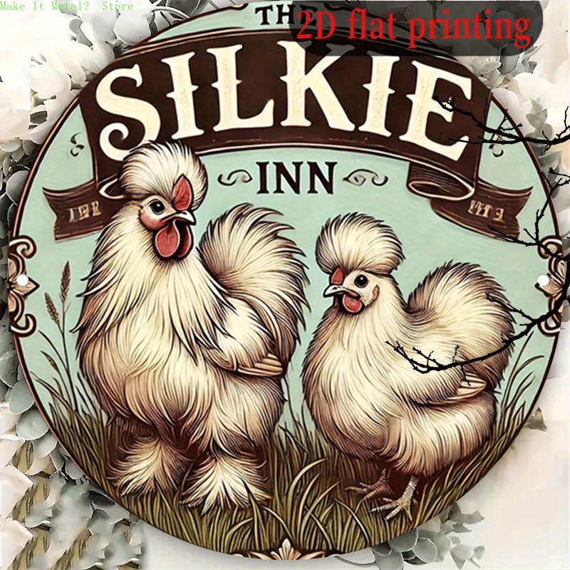 Vintage The Silkie Inn Round T - Home Bar And Kitchen reseña y precio