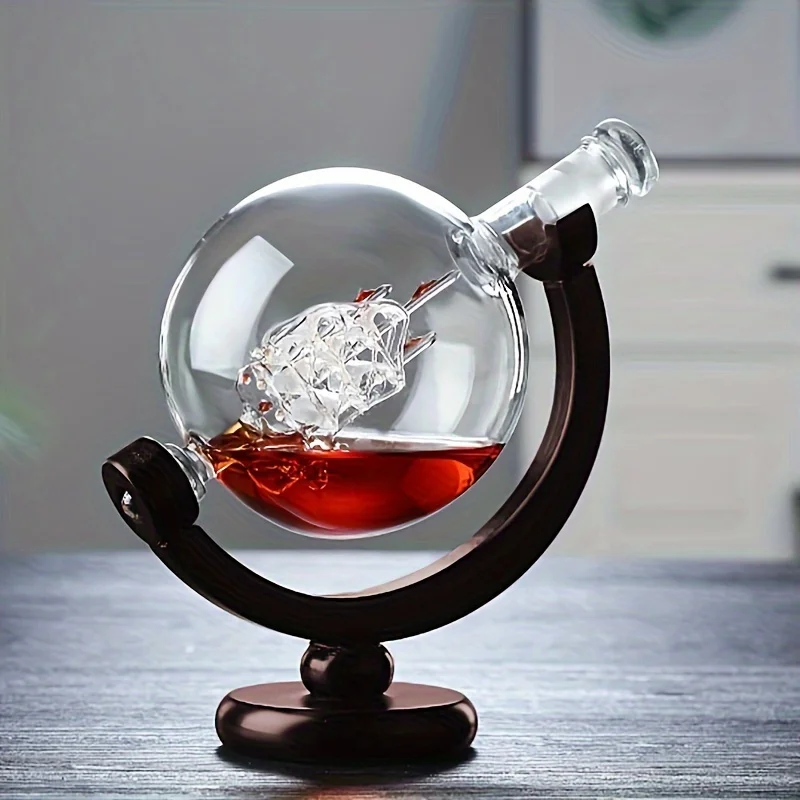 Globe Shaped Whiskey Decanter  - Bitters Bottle Set reseña y precio