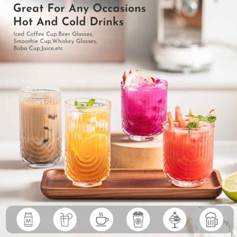 Water Drinking Glasses Set of  - Highball Glass Set reseña y precio