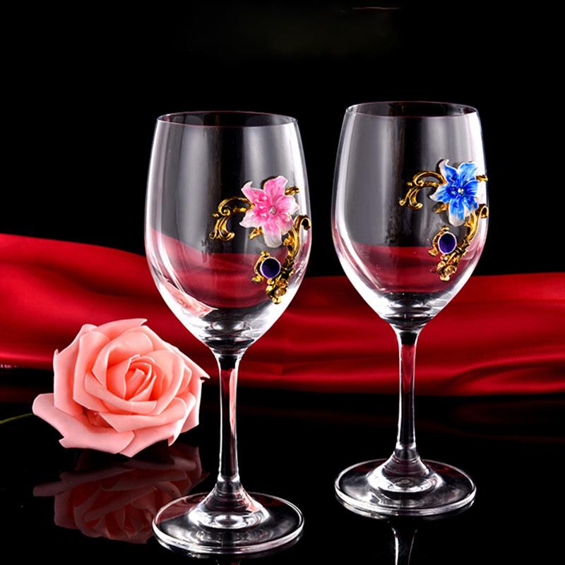 Elegant Enamel Red Wine Glasse - Highball Glass Set reseña y precio