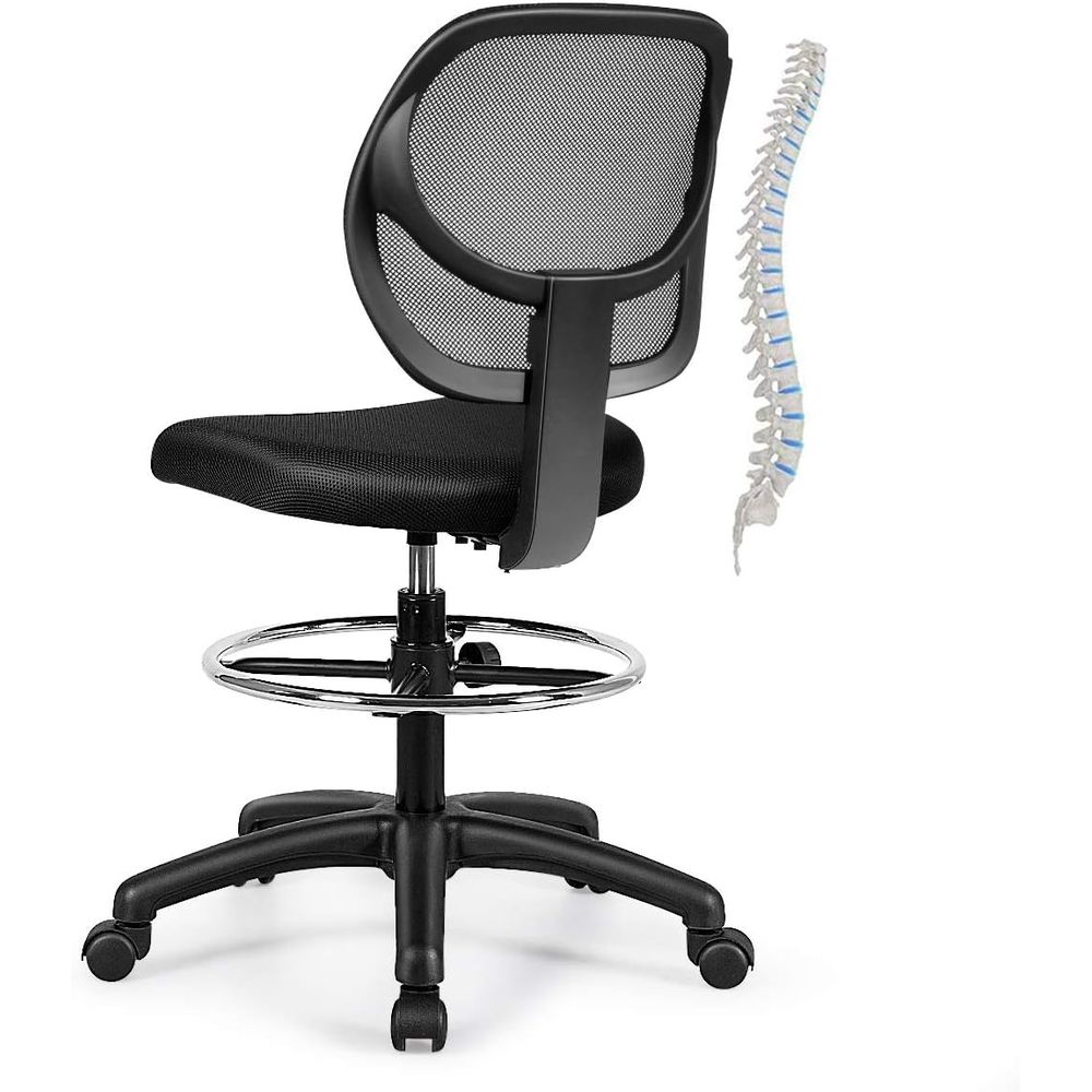 Ergonomic Black Mesh Swivel Of - Home Bar And Kitchen reseña y precio