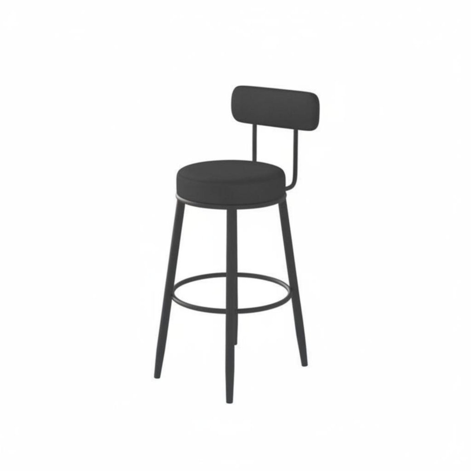 Upholstered Stool with Low Rea - Home Bar Seating reseña y precio