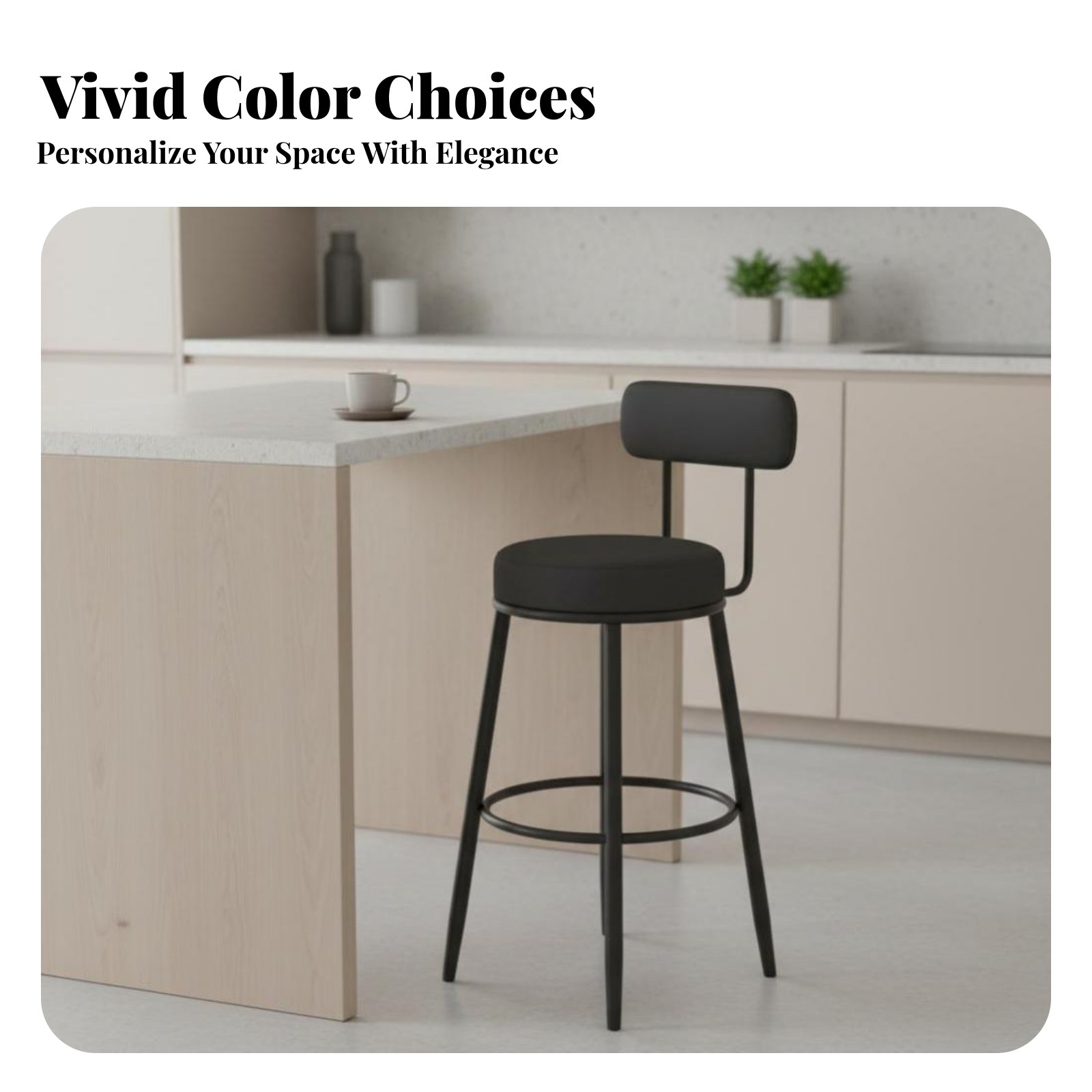 Upholstered Stool with Low Rea - Home Bar Seating reseña y precio