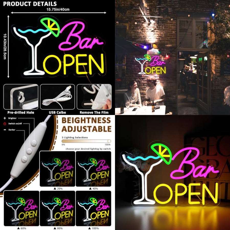 Sign for Business, Neon Open S - Home Bar Signs reseña y precio