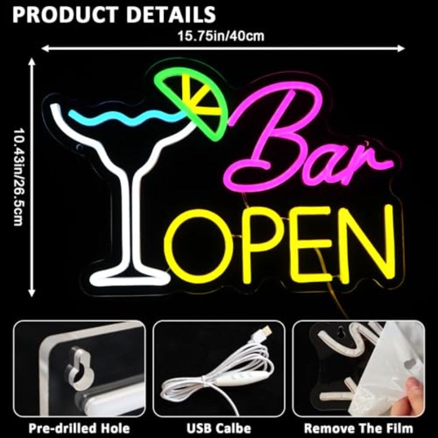 Sign for Business, Neon Open S - Home Bar Signs reseña y precio