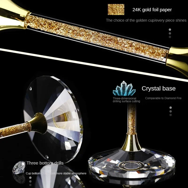 420ml Gold crystal red wine gl - Highball Glass Set reseña y precio