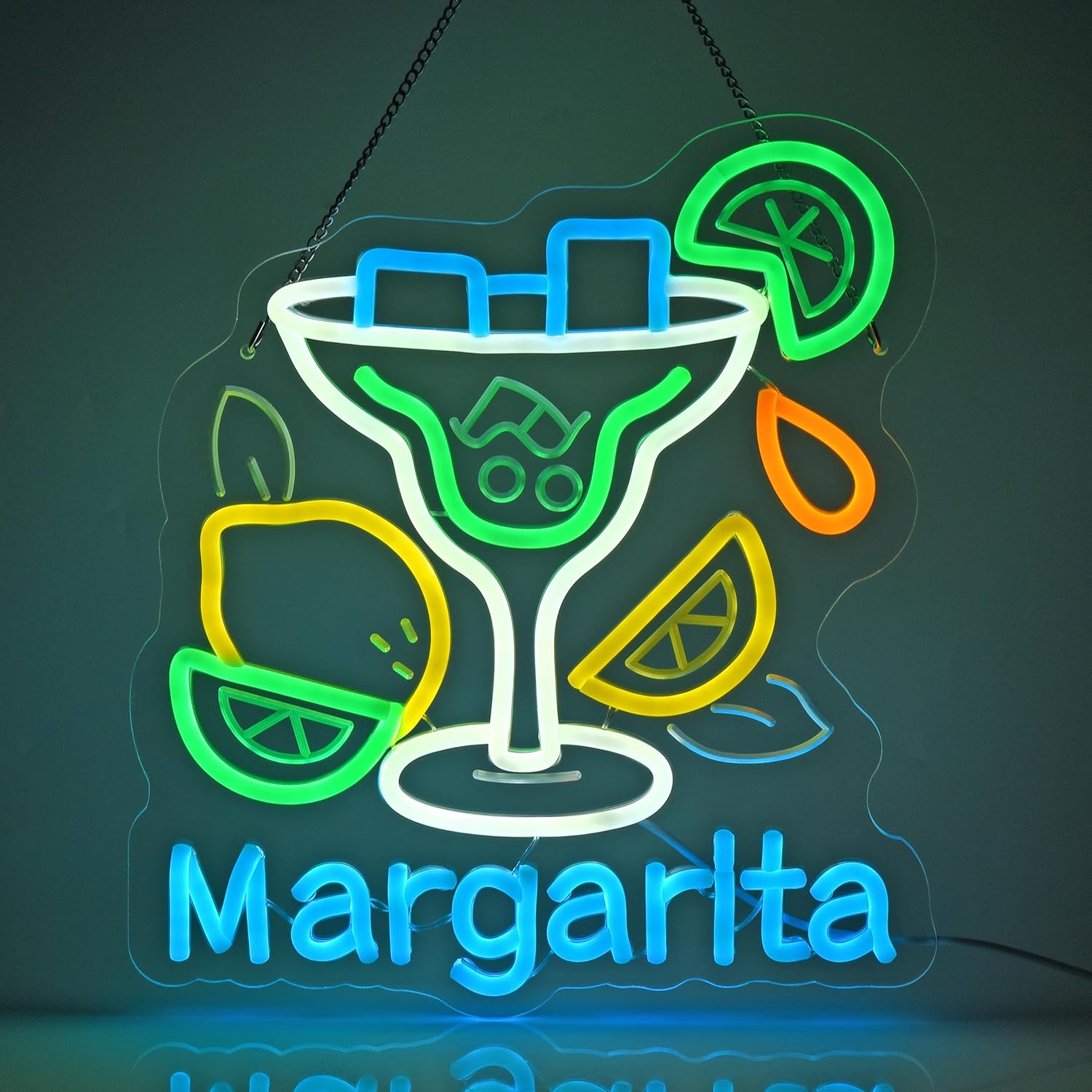 Margarita Neon Sign Wall Art D - Home Bar Signs reseña y precio