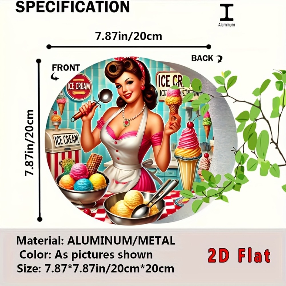 2D Flat 1pc, Round Ice Cream S - Home Bar And Kitchen reseña y precio