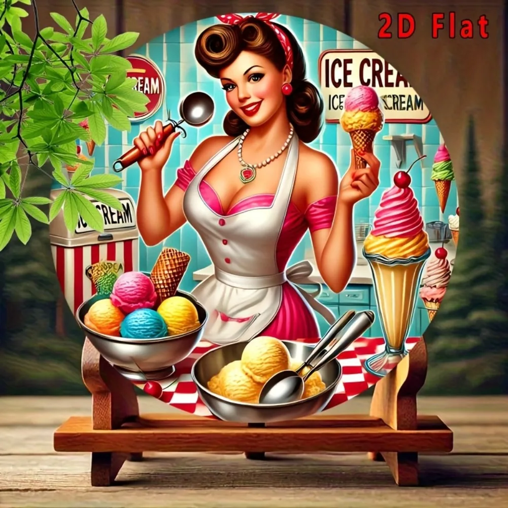 2D Flat 1pc, Round Ice Cream S - Home Bar And Kitchen reseña y precio