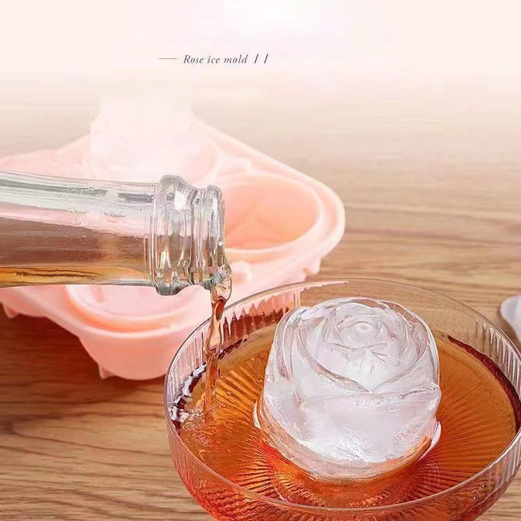 3D Rose Ice Molds 4 Holes Ice  - Ice Mold Sphere reseña y precio