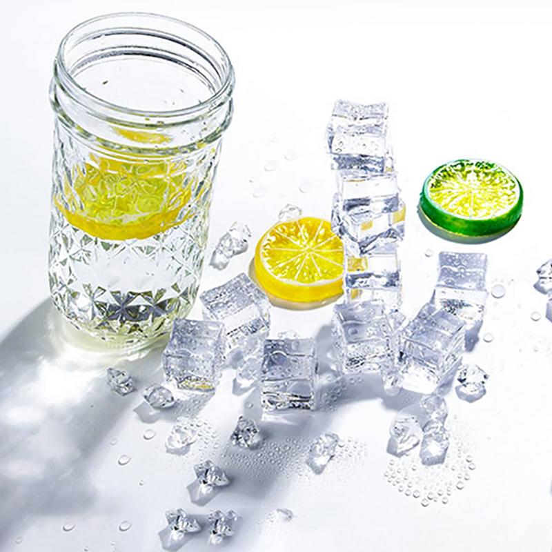 50PCS 3D Acrylic Fake Ice Cube - Ice Mold Sphere reseña y precio