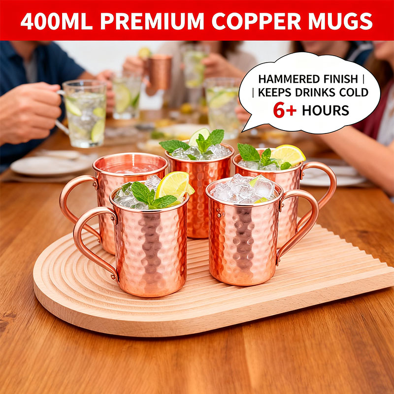 New 100% Copper Cups Pure Soli - Mule Copper Mug reseña y precio