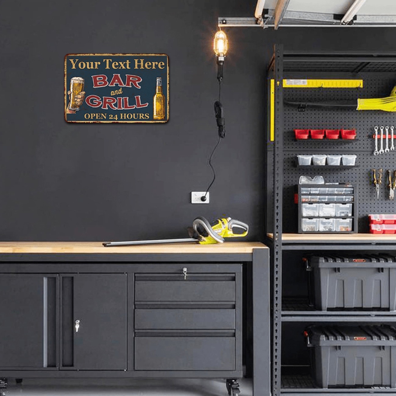 Customizable Bar & Grill Alumi - Home Bar Signs reseña y precio