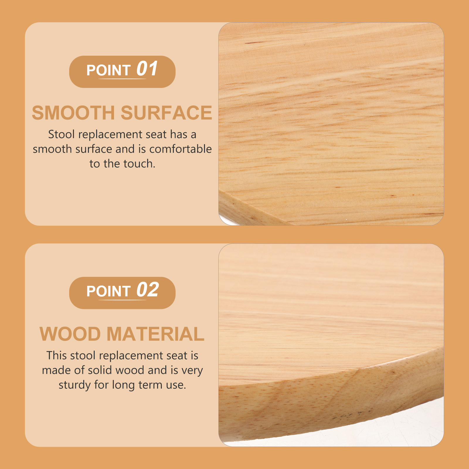 Round Wooden Bar Stool Seat Re - Home Bar Seating reseña y precio