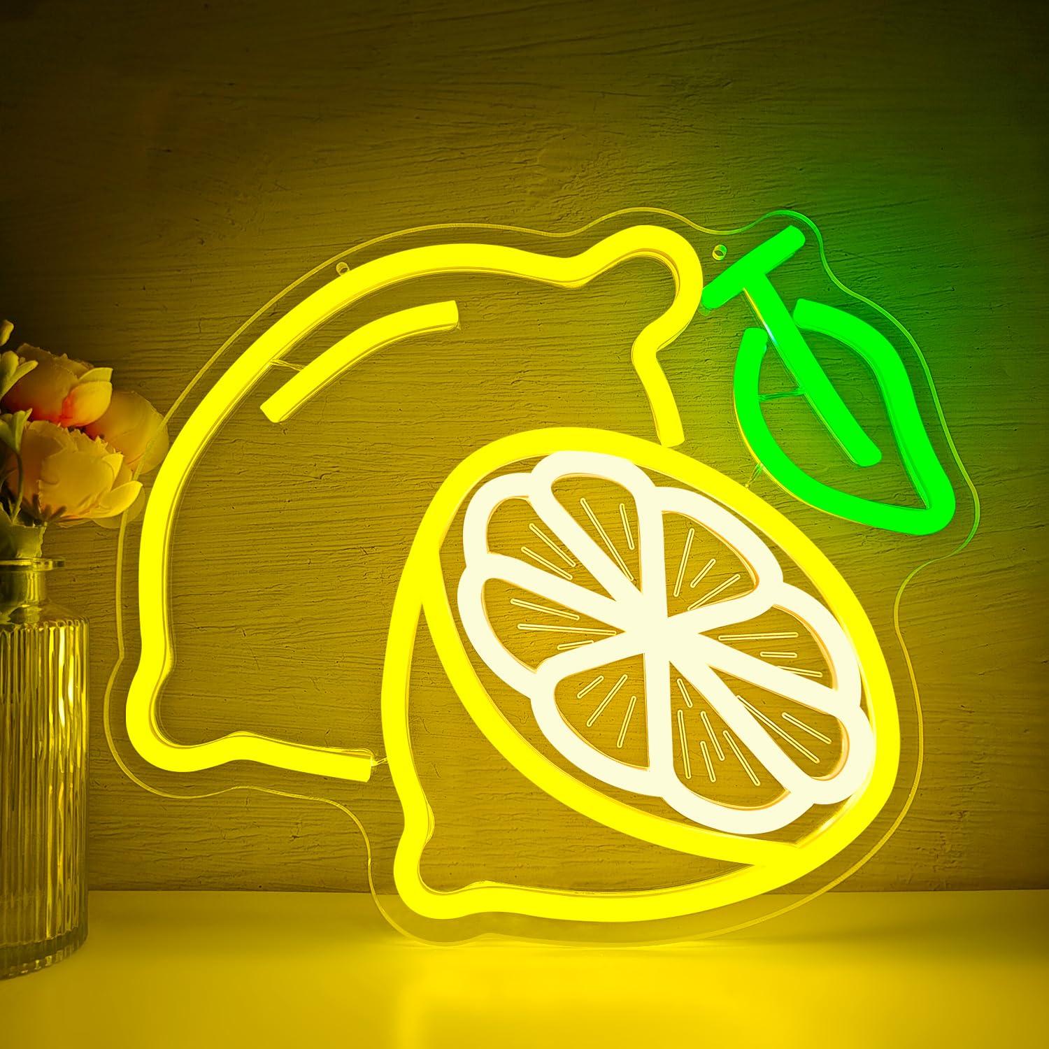 Lemon Neon Sign Dimmable LED L - Home Bar Signs reseña y precio