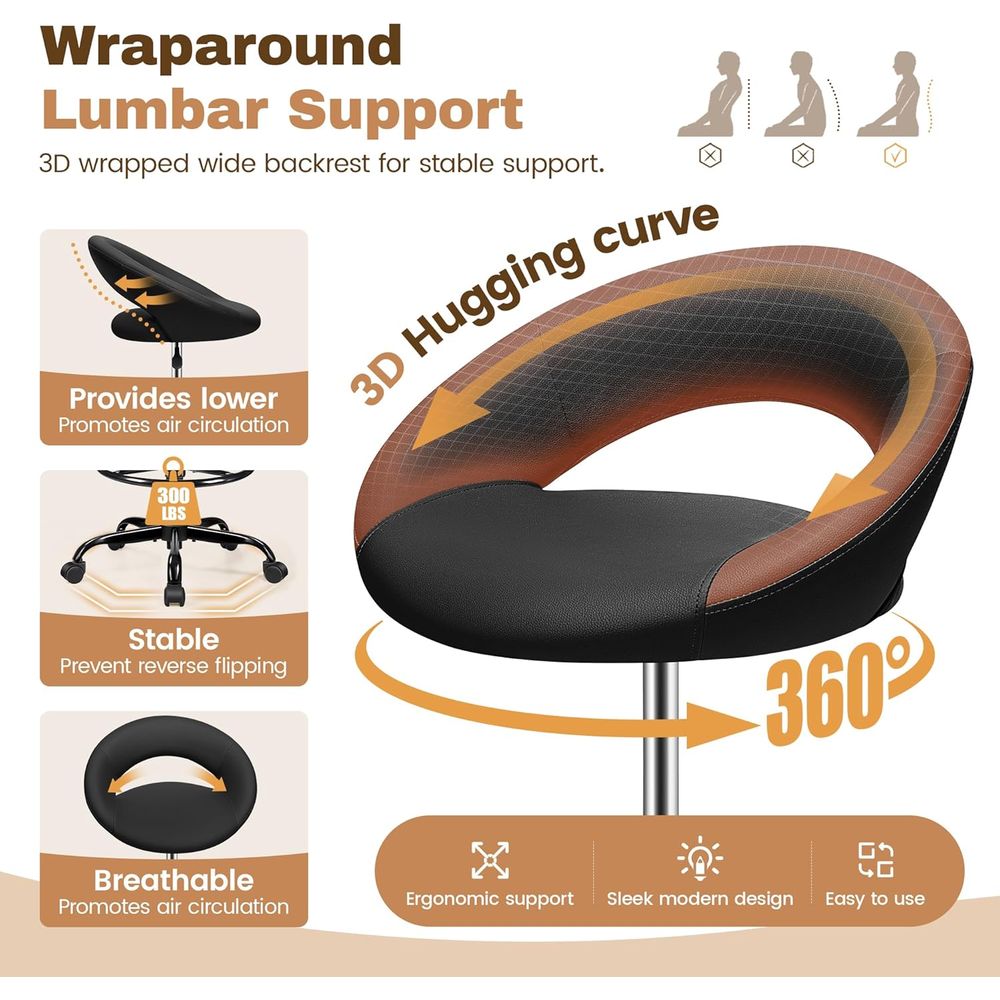 Adjustable Swivel Bar Stools w - Home Bar And Kitchen reseña y precio