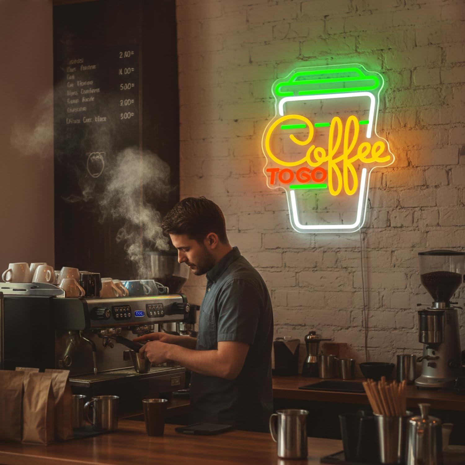 Coffee Neon Sign USB Dimmable  - Home Bar Signs reseña y precio
