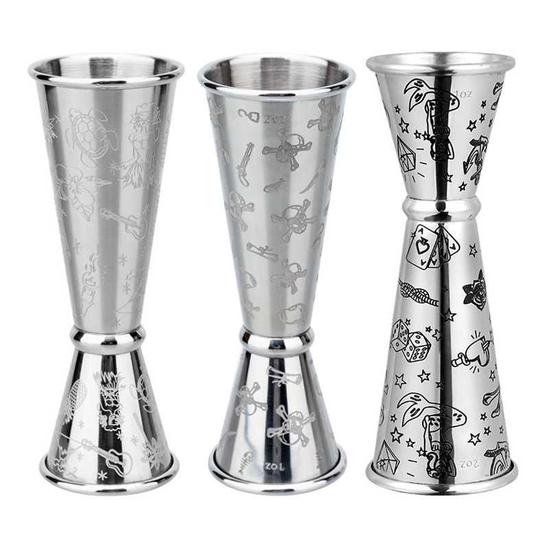 Stainless Steel Double Jigger  - Bitters Bottle Set reseña y precio