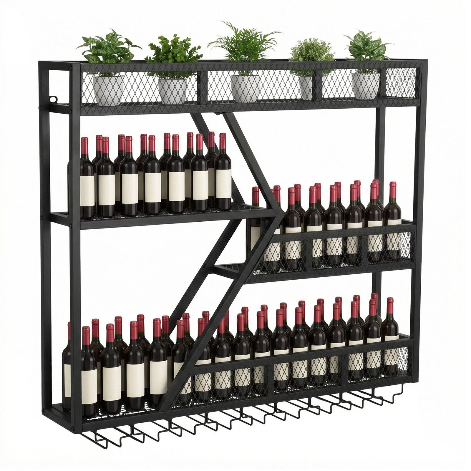 39in 3-Tiers Floating Bar Shel - Home Bar Shelves reseña y precio