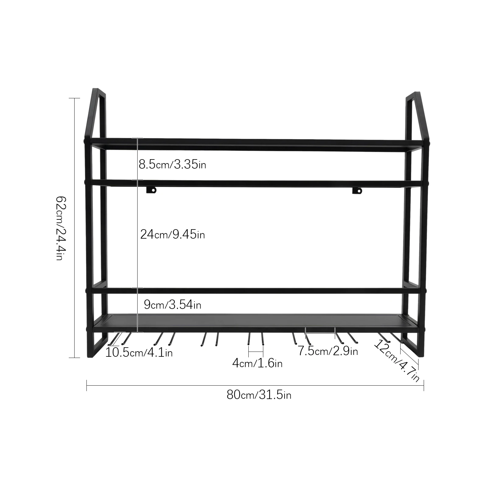 Bar Wine Shelf Wall-Mounted Bo - Home Bar Shelves reseña y precio