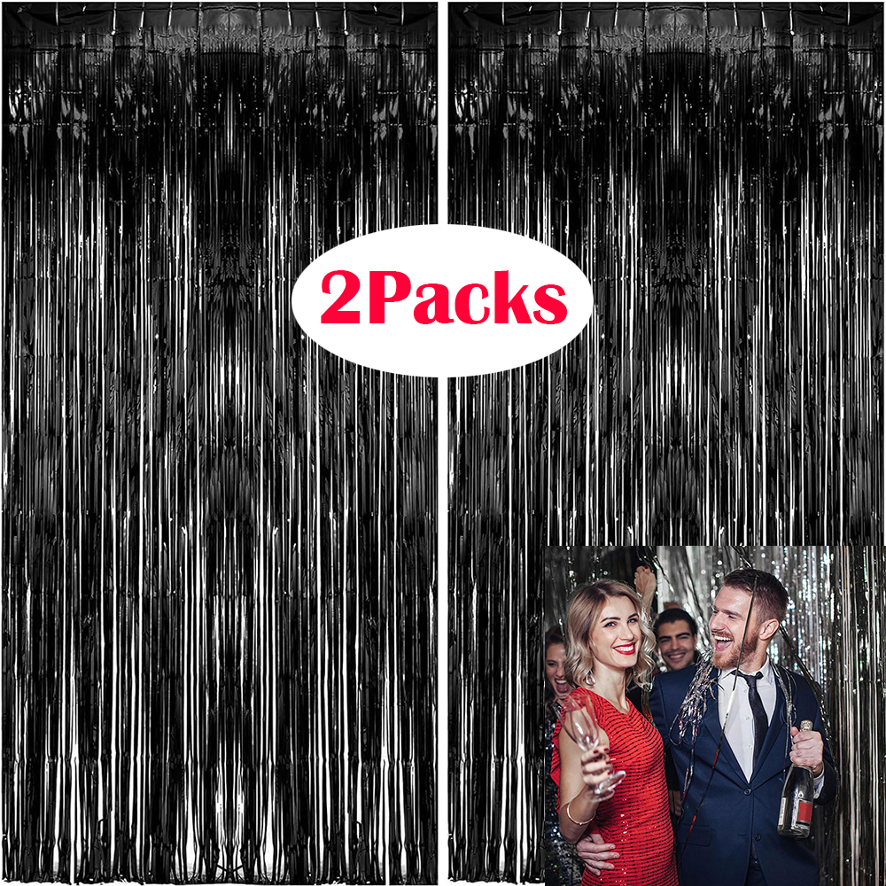2Packs Black Metallic Tinsel F - Home Bargains reseña y precio