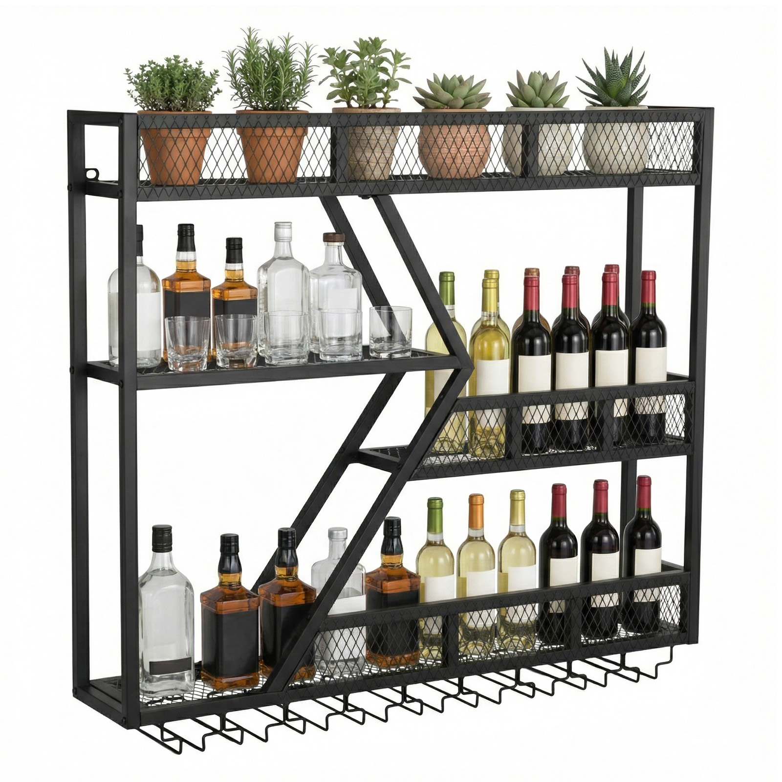 39in 3-Tiers Liquor Bottle Dis - Home Bar Shelves reseña y precio
