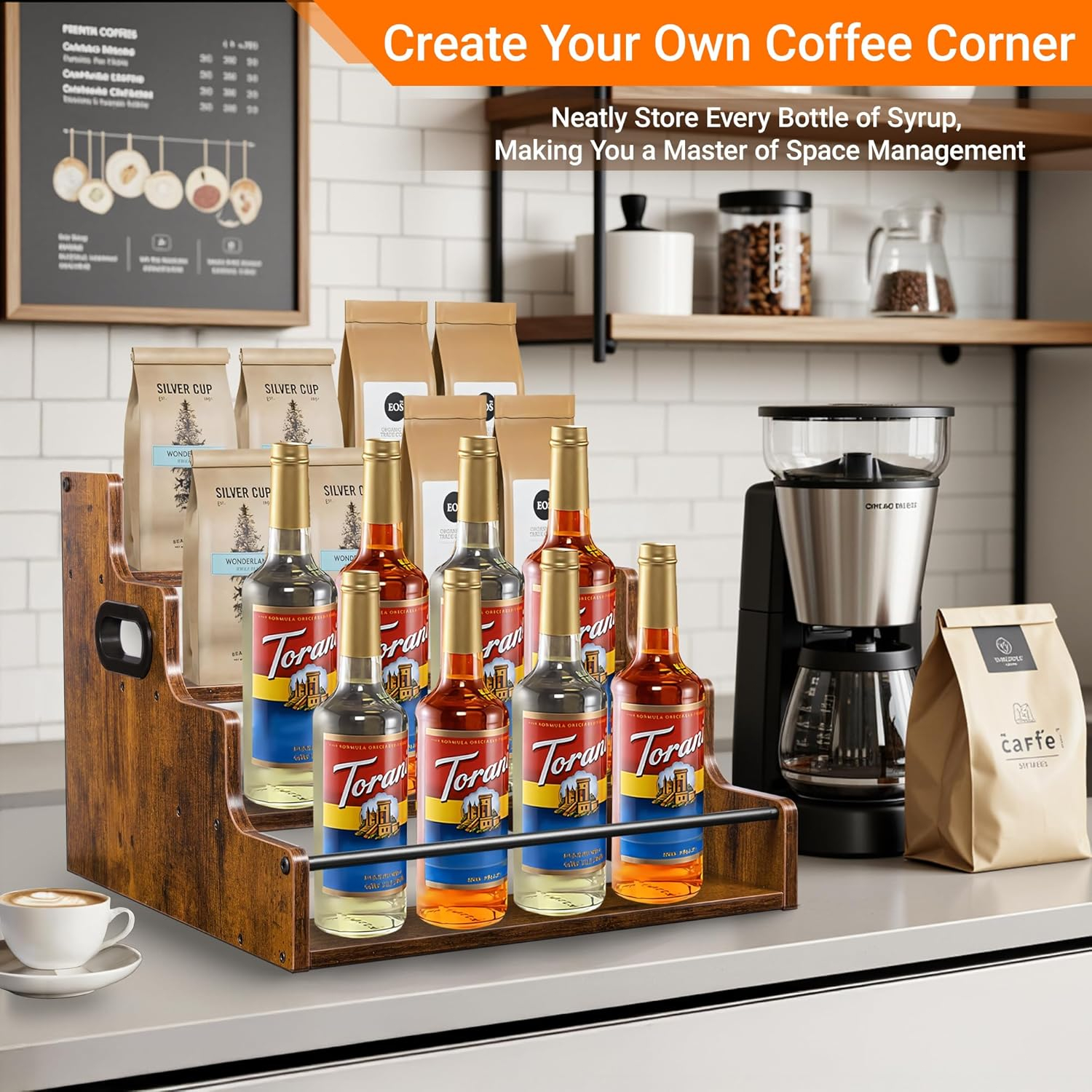 Liquor Bottle Display Shelf, C - Home Bar Shelves reseña y precio