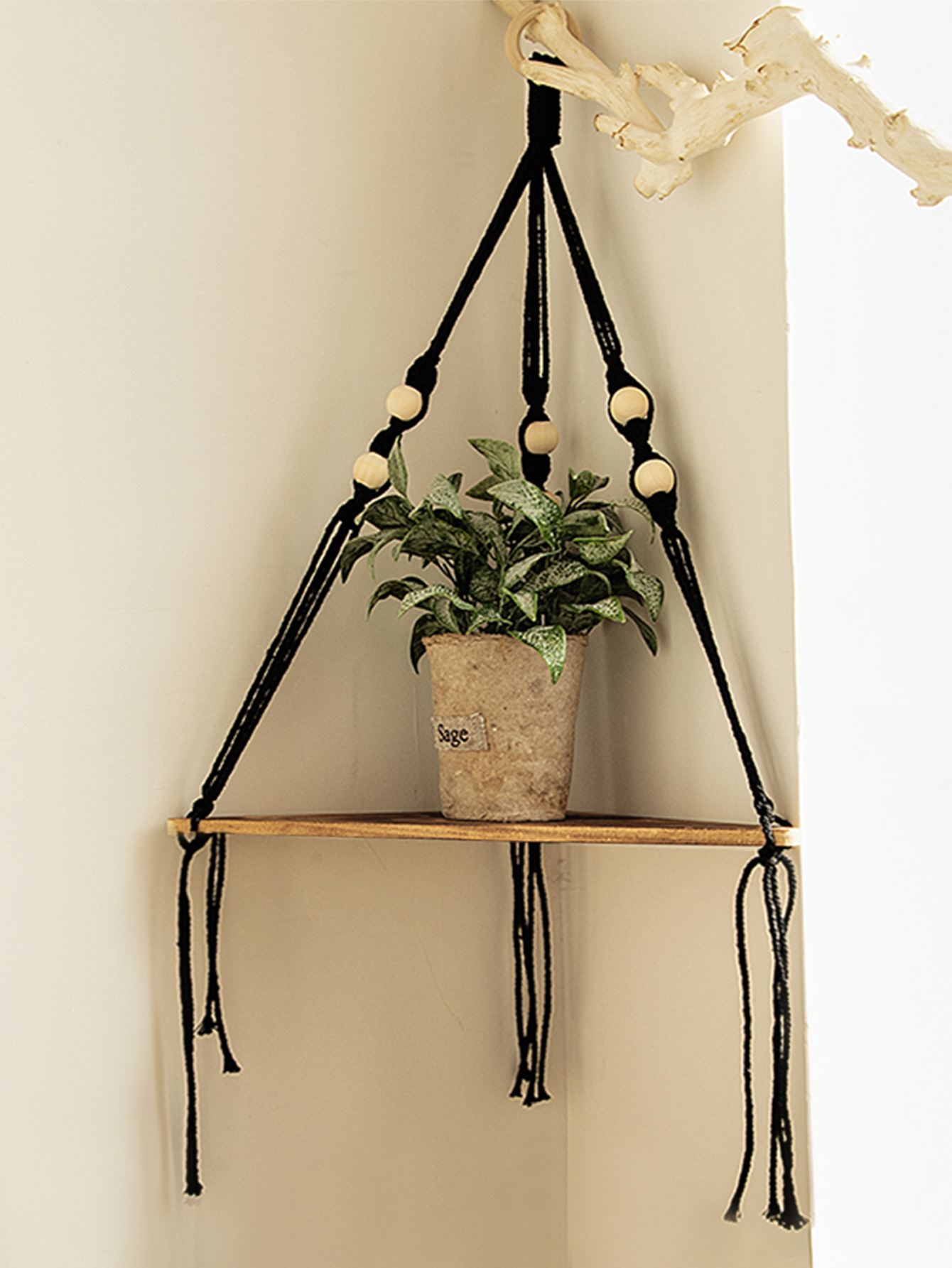Wooden Corner Shelf Wall Decor - Home Bar Shelves reseña y precio
