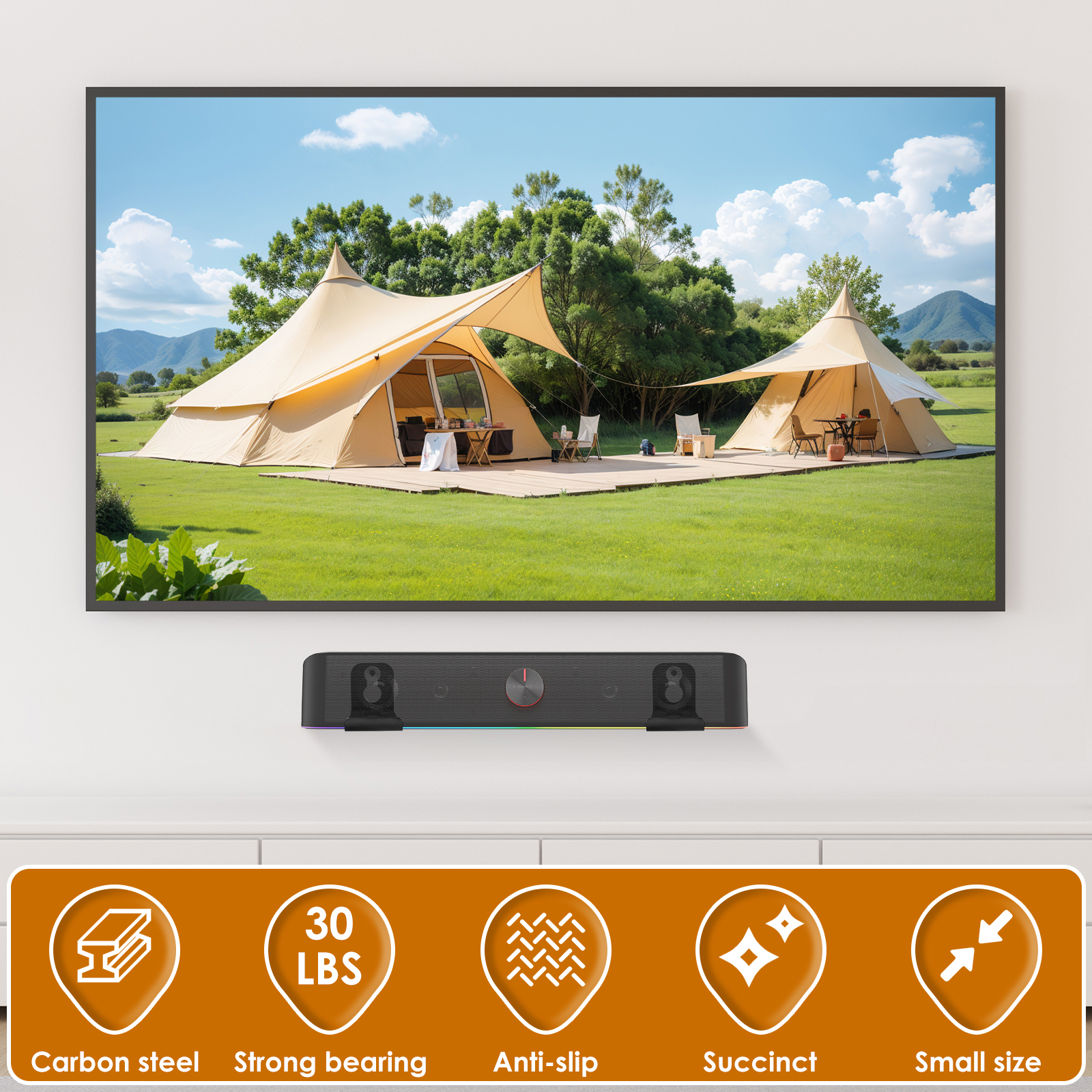 2Pcs Soundbar Speaker Stands W - Home Bar Set reseña y precio