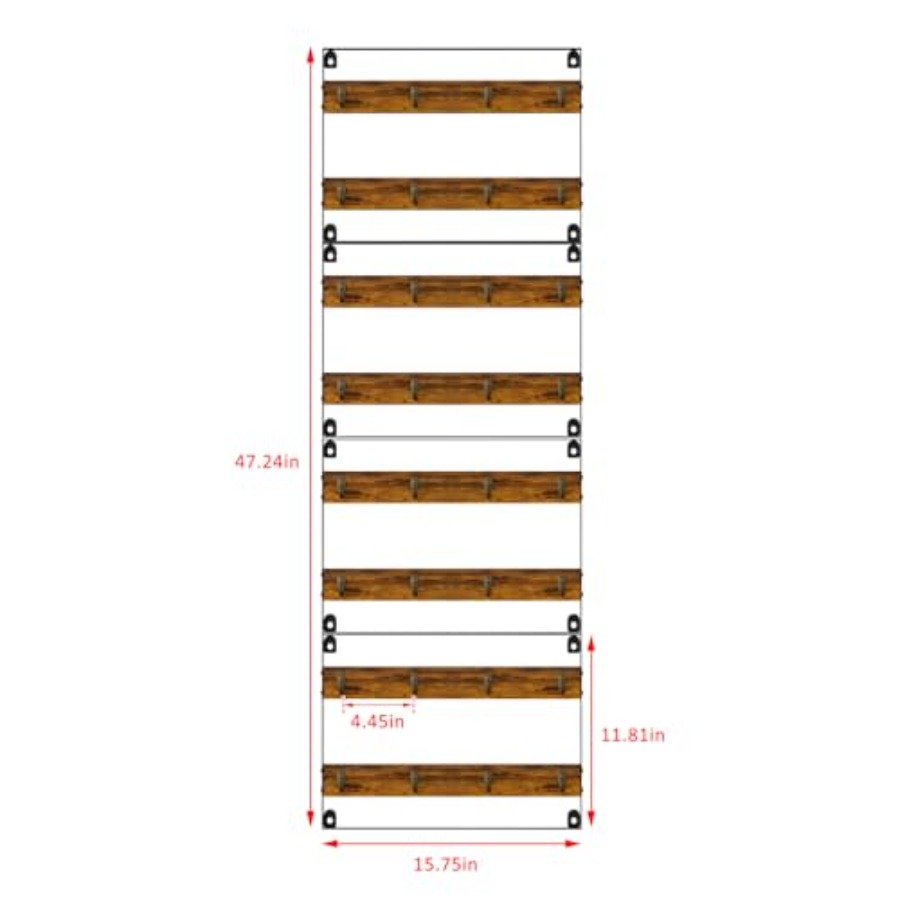 Rustic Wood Coffee Mug Rack -  - Home Bar Shelves reseña y precio