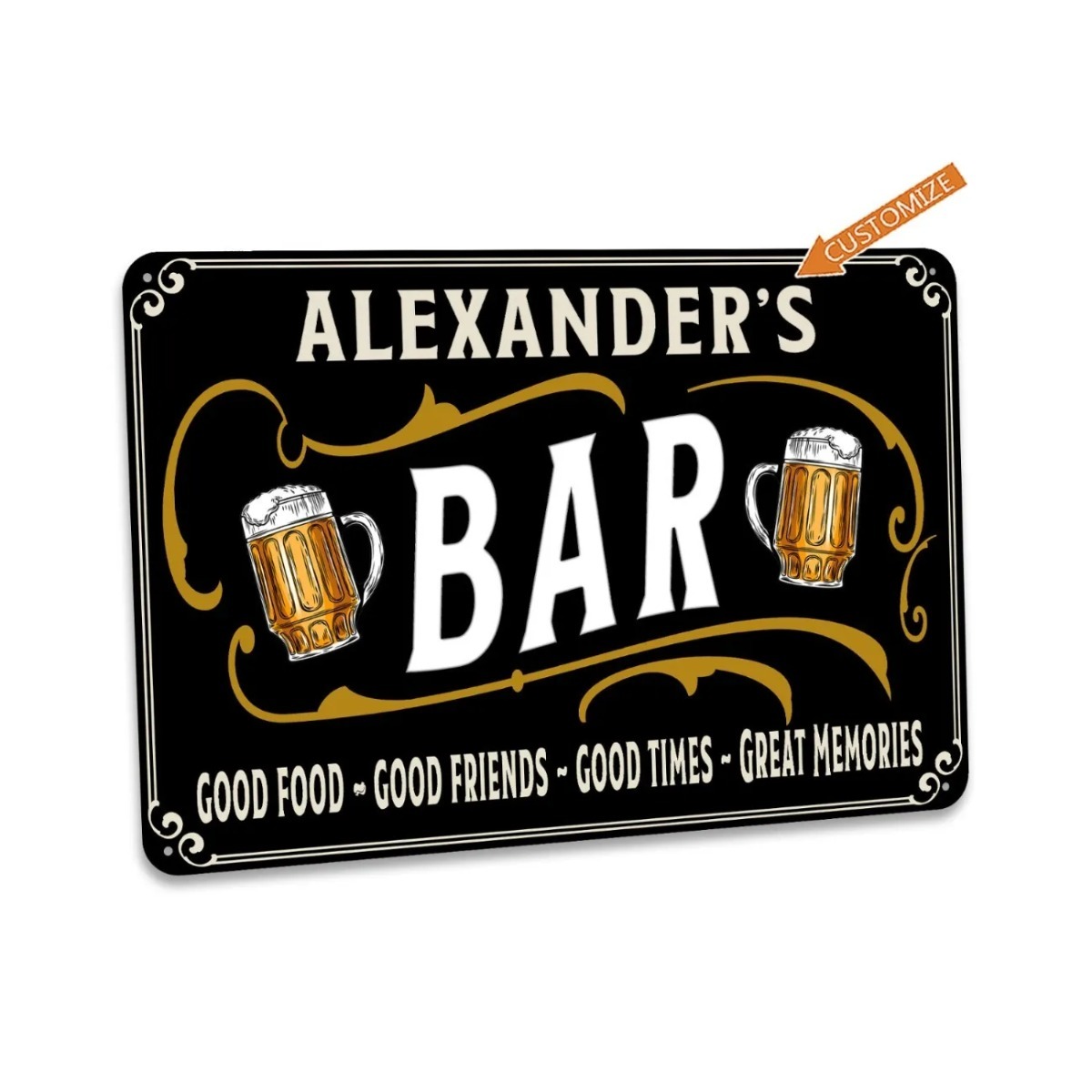 Custom Bar Sign Personalized H - Home Bar Signs reseña y precio