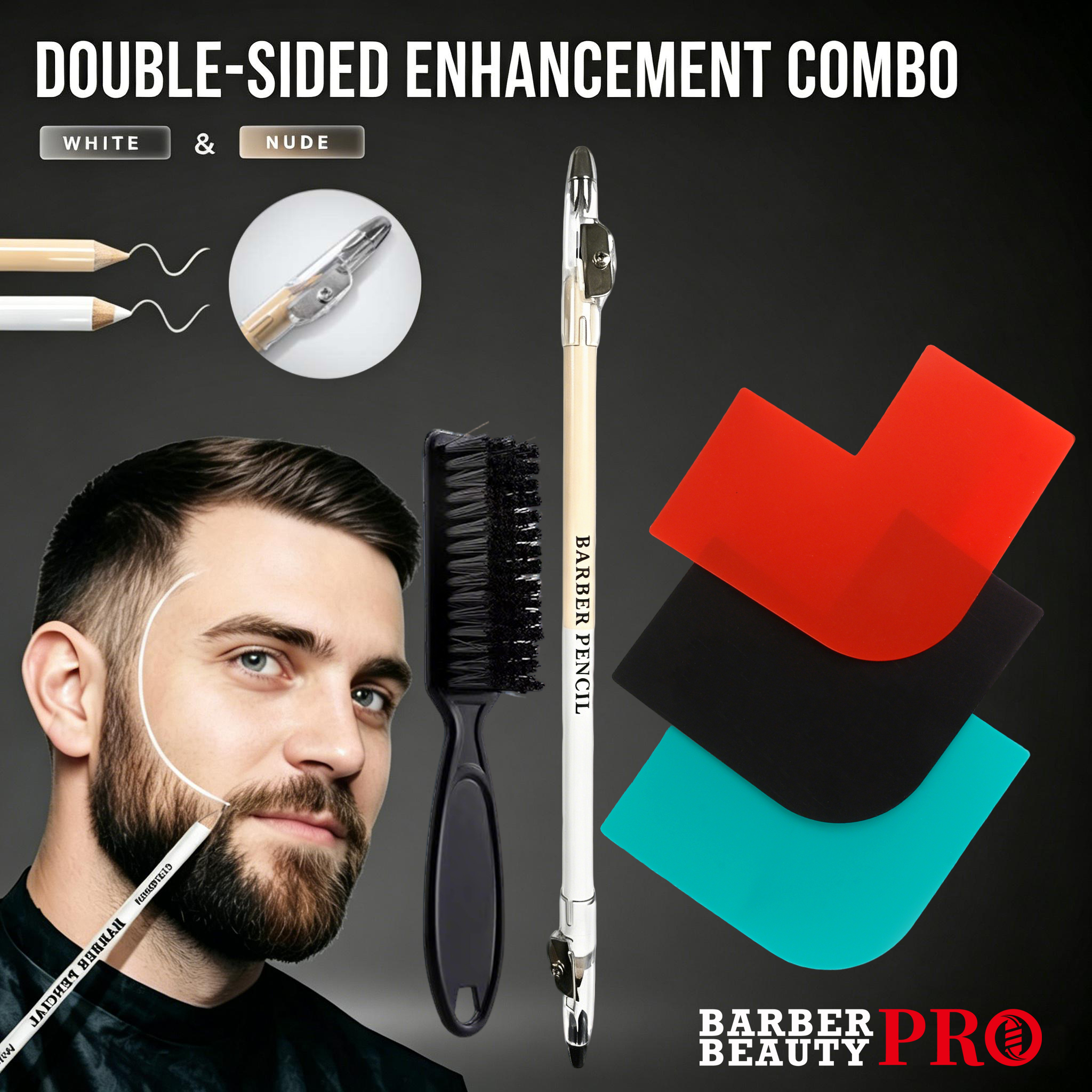 3Pcs Double-sided Barber Beard - Home Barber reseña y precio