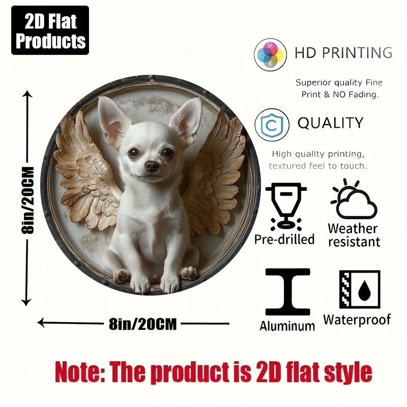 2D Flat, 1pc, Chihuahua Theme, - Home Bar And Kitchen reseña y precio