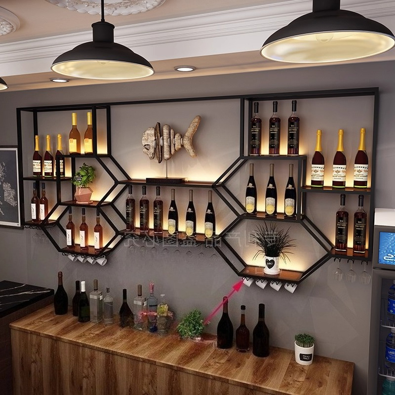 Metal Shelves Wine Cabinet Liv - Home Bar Shelves reseña y precio