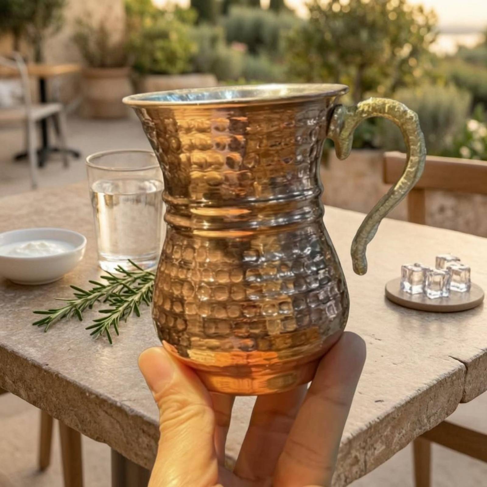 Metal Cup with Handle Flared R - Mule Copper Mug reseña y precio
